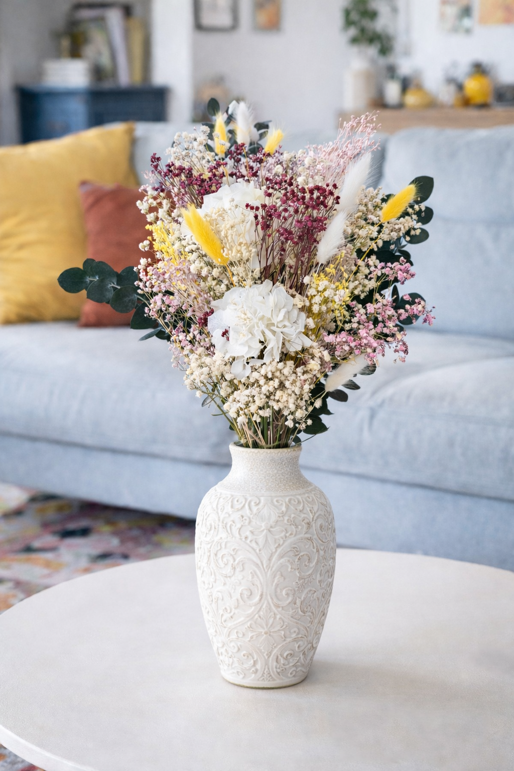 Ramo “Alma” – Flores preservadas en tonos suaves y coloridos