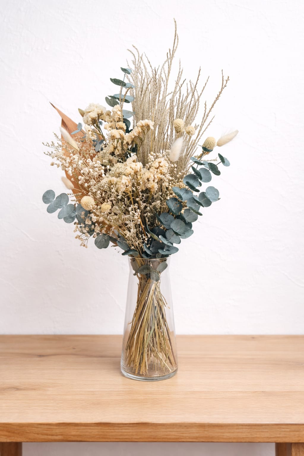 Ramo boho flores secas naturales con eucalipto preservado