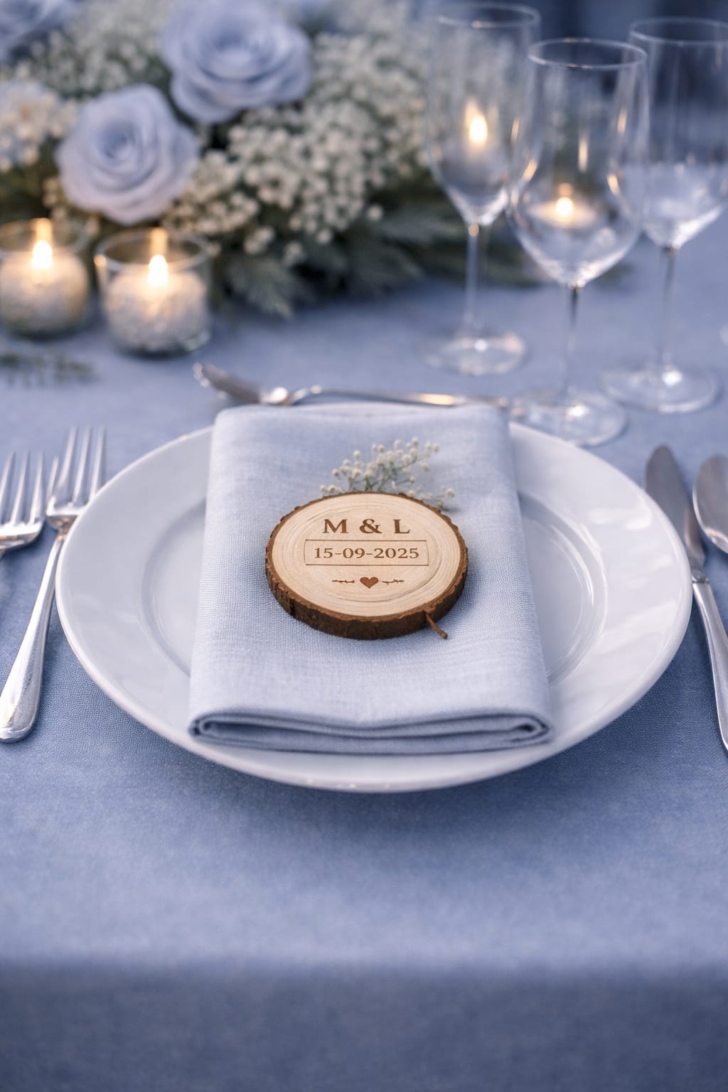 Detalle tronquito con iniciales