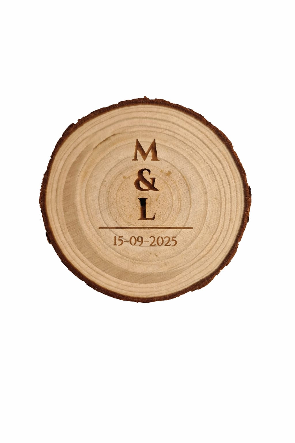 Detalle tronquito con iniciales