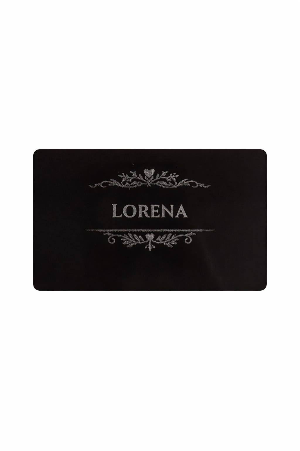 „Tarjeta de aluminio personalizada con nombre grabado – diseño elegante y duradero“